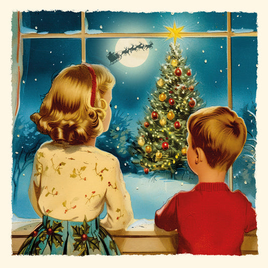 Quick to Bed & On His Sleigh Christmas Card Pack of 10
