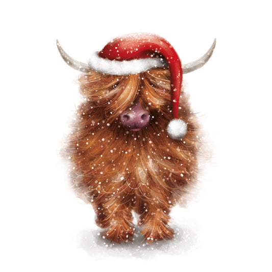 Fluffy Cow & Hitching A Ride Christmas Card Pack of 10