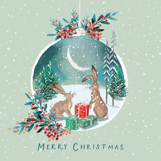 For You & Moonlit Cottage Christmas Card Pack of 10