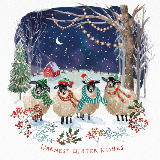 Warm Winter & Hopping Through the Snow Christmas Card Pack of 10