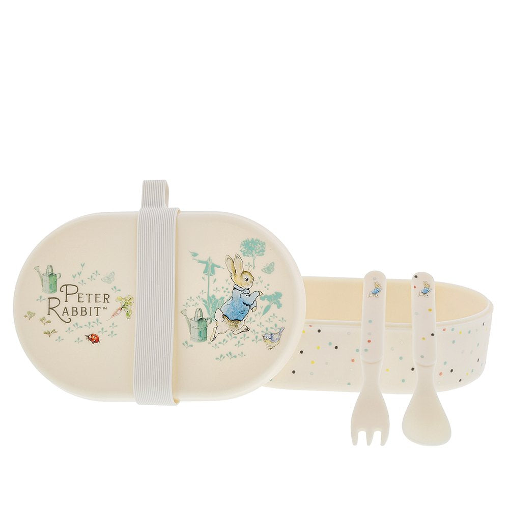 Peter Rabbit Snack Box with Cutlery Set