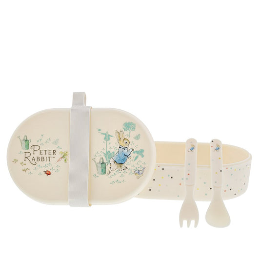 Peter Rabbit Snack Box with Cutlery Set